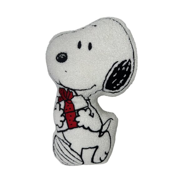 Snoopy Hugging Gift Embroidered Plush Pillow From Peanuts By Schulz Christmas ho - Picture 1 of 6